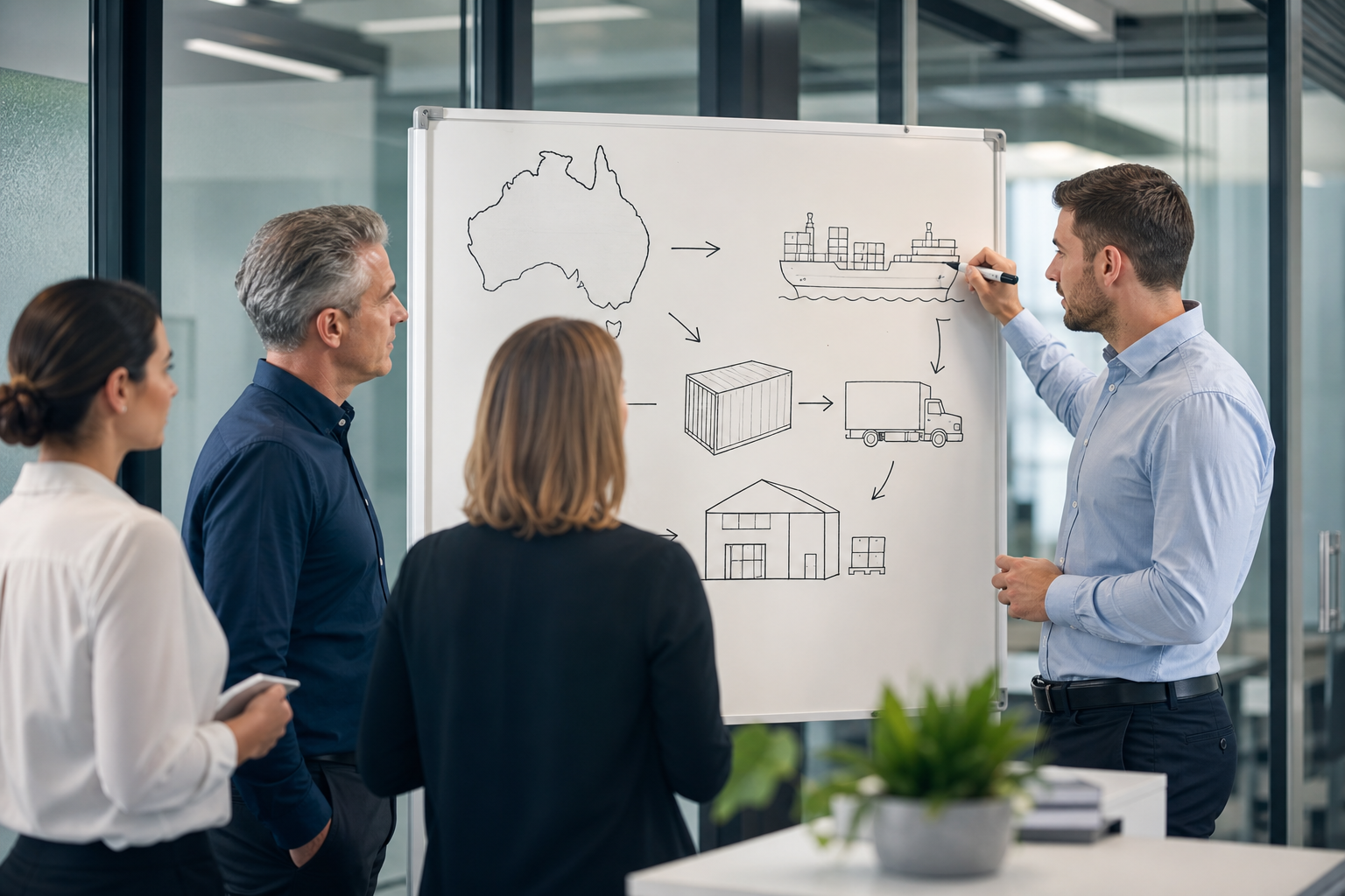 Commercial wholesale logistics coordination and warehouse dispatch
